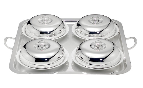 Verzilverd koepeldeksel