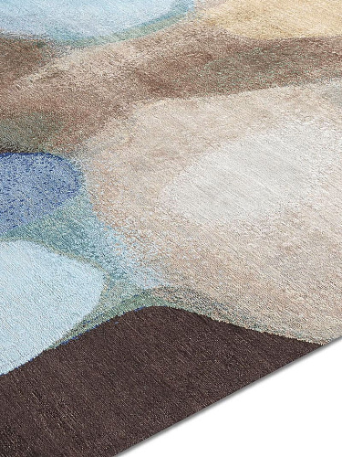 Multicolor handgemaakte luxe vloerkleed