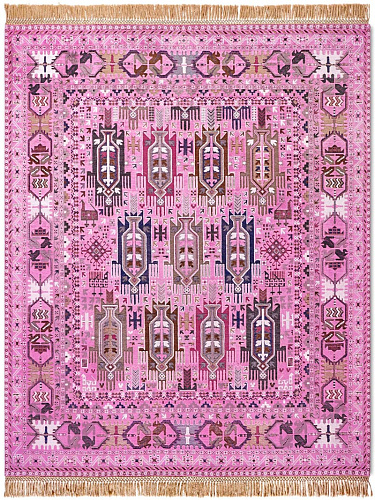Balouch Pink luxe handgeknoopt vloerkleed