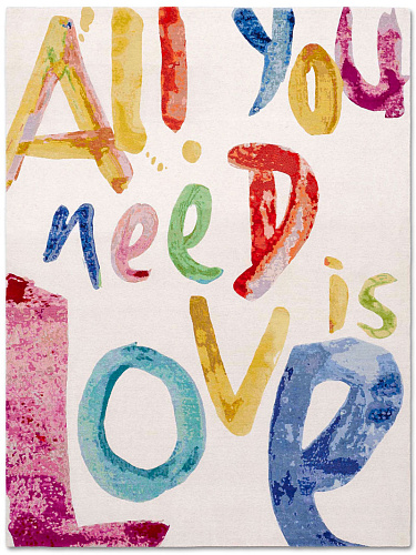 All You need is Love luxe handgeknoopt vloerkleed