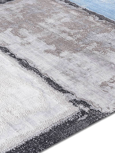 Light Blue Taupe handgeweven vloerkleed