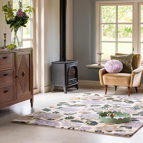 Wendling floral heide pu vloerkleed