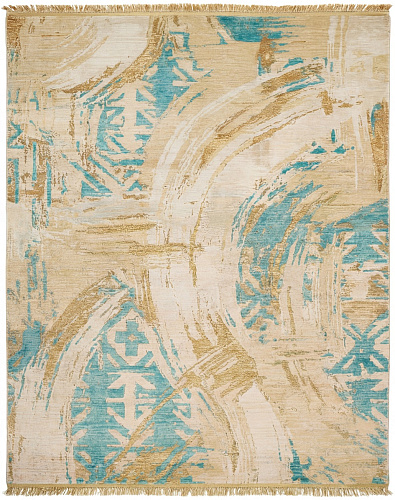 Aqua Patina design vloerkleed
