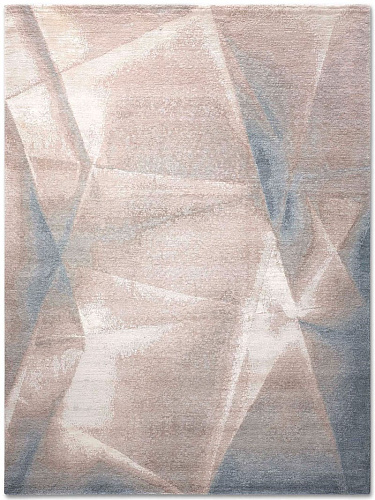 Aqua Beige luxe handgeknoopt tapijt