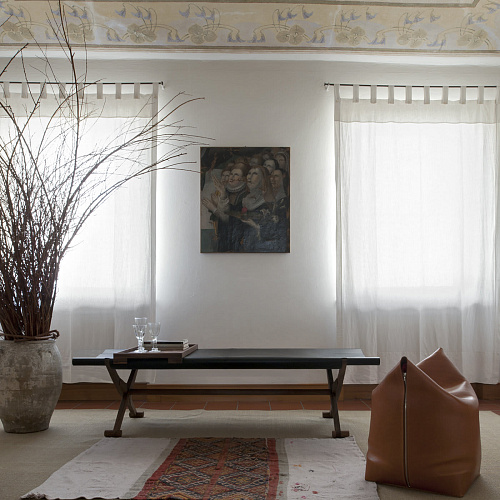 Branda bevroren leren bank