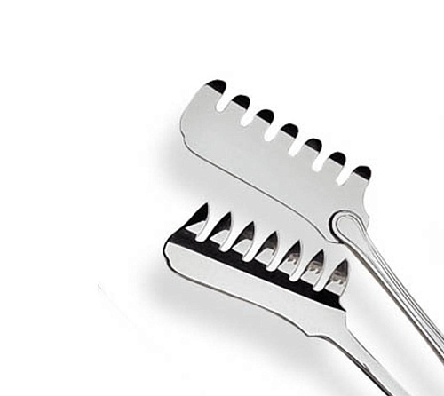 Verzilverde spaghetti serveertang