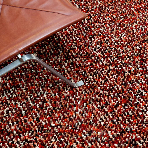 Pop-art rood shag gevilt vloerkleed