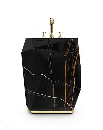 Jewel imitatie marmer zuil wastafel