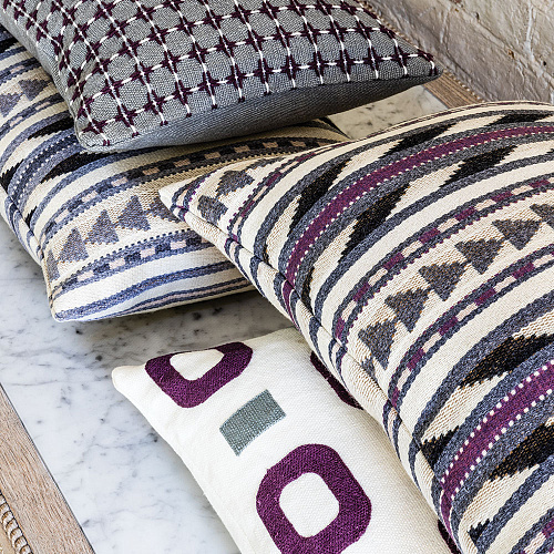 Maliana Aubergine 50 × 35 kussen