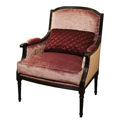 Klassieke fauteuil in bordeaux fluweel