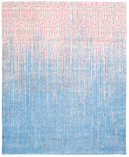 Bomba vendetta blauw roze vloerkleed