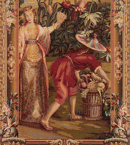 The Pineapple Harvest - Left Door wandtapijt