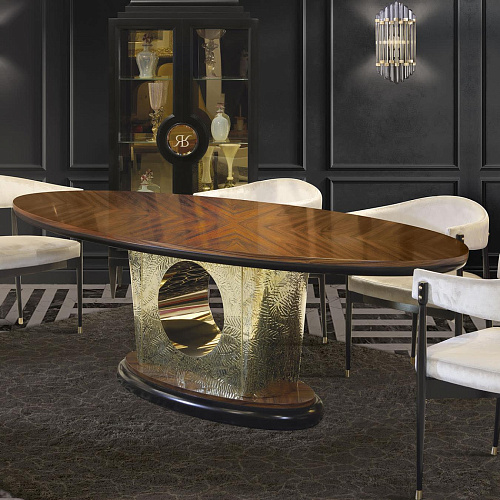 Ovale eettafel in palissanderhout