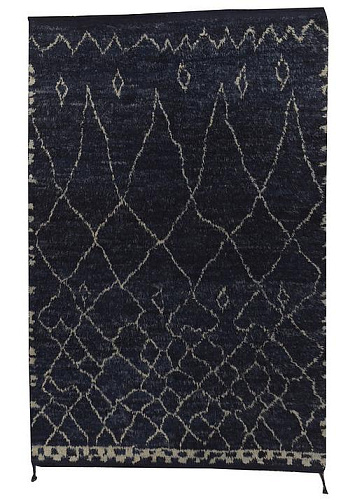 Berber zwart & wit hoogpolig tapijt