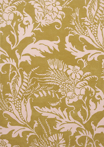 Baroque geel vloerkleed