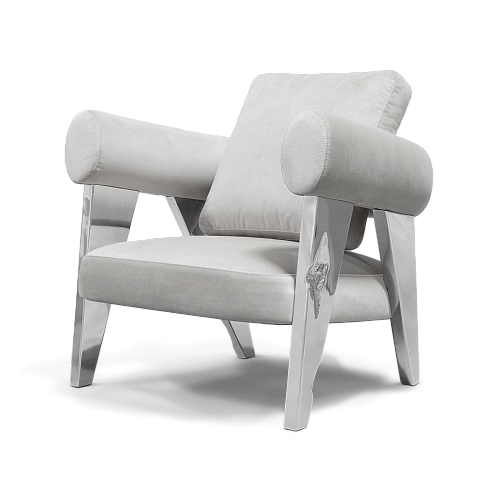 Enigma zilveren fauteuil