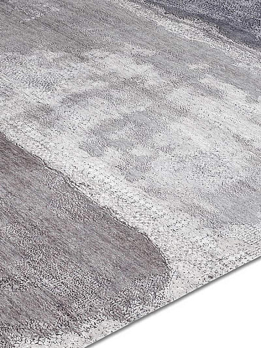 Silver White Grey handgeweven vloerkleed