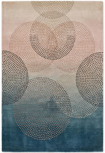 Misty Circles handgemaakt vloerkleed