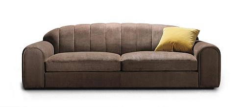 Luxe pluche-ontworpen bank met grote zit 242 cm