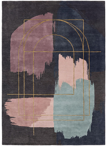 Midnight Brushwork vloerkleed