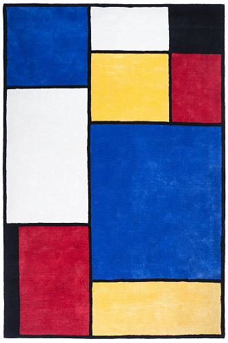 Mondriaan handgeweven vloerkleed