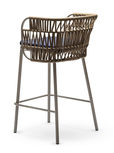 Jujube SG-Int Beige/Blauwe Buiten Barkrukstoel