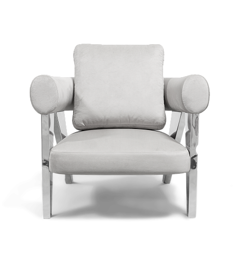 Enigma zilveren fauteuil