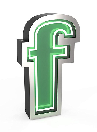 Fancy Letter F lamp