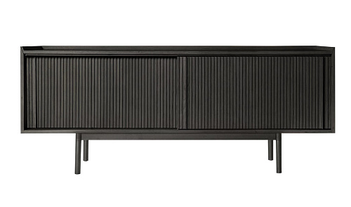 Sipario laag zwart 2-deurs dressoir