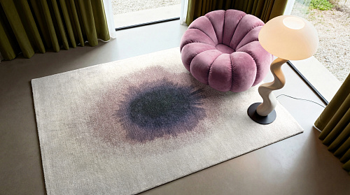 Drop Purple Smoke vloerkleed