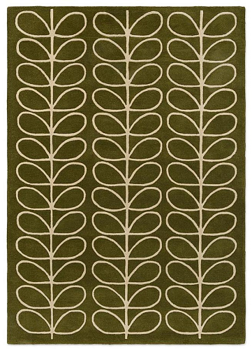 Linear Stem Olive vloerkleed