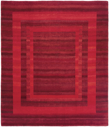 Gamba triple border donkerrood vloerkleed