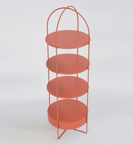 Rode gelakte boekenkast