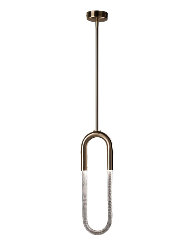 Moderne Ovale Hanglamp met Helder Murano Glas