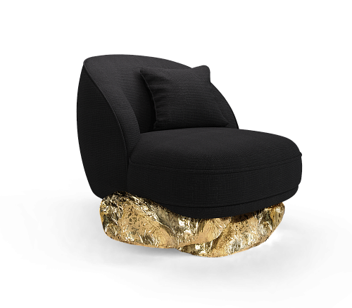 Angora Baltic zwarte fauteuil