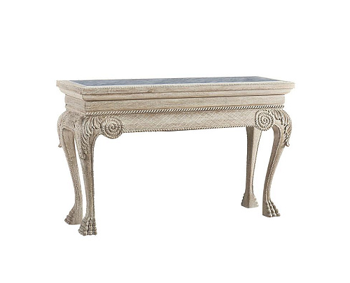 York Venetian White Oak mini console