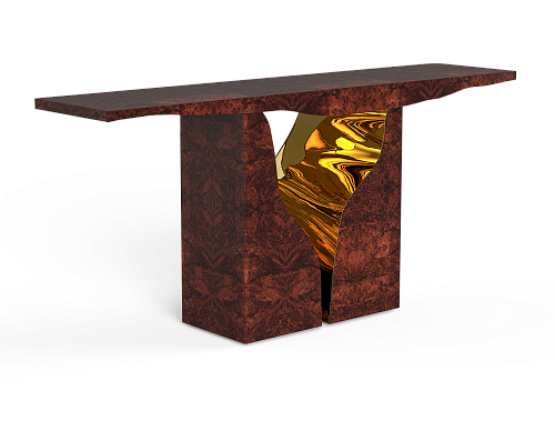 Fissure walnoten console