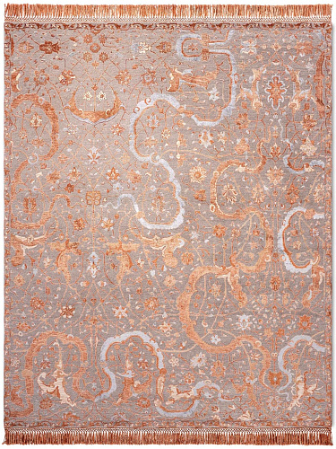 Tabriz Orange luxe vloerkleed