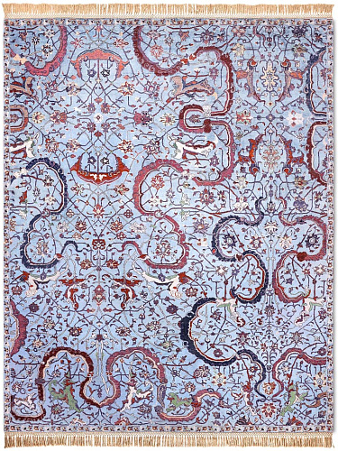 Tabriz Light Blue luxe vloerkleed