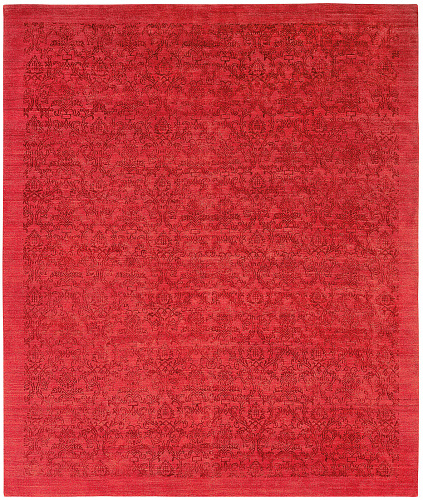 Roma border rood vloerkleed