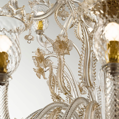 Gouden Murano Glas 3-Lichts Wandlamp