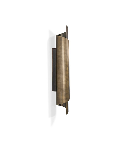 Verouderd messing wandlamp