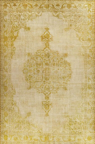Geel vintage tapijt