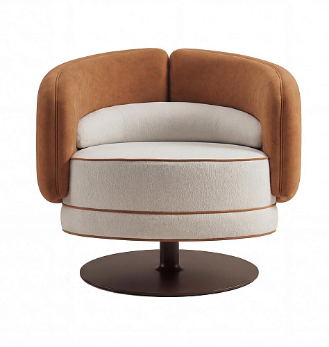 Bon Ton tweekleurige draaibare fauteuil