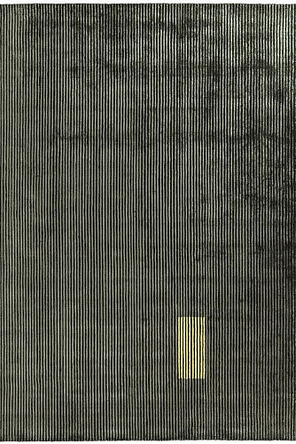 Handloom viscose lijnen vloerkleed