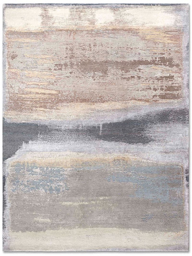 Beige Mix handgemaakte luxe vloerkleed