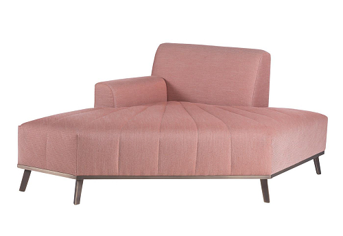 Uitschuifbare Roze Chaise Longue