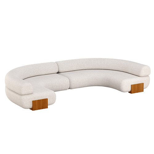 Carmel houten modulaire bank