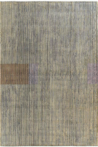 Handloom viscose lijnen tapijt