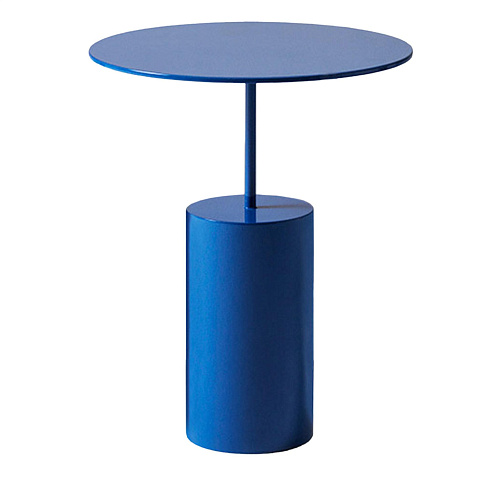 Cocktail ronde blauwe bijzettafel